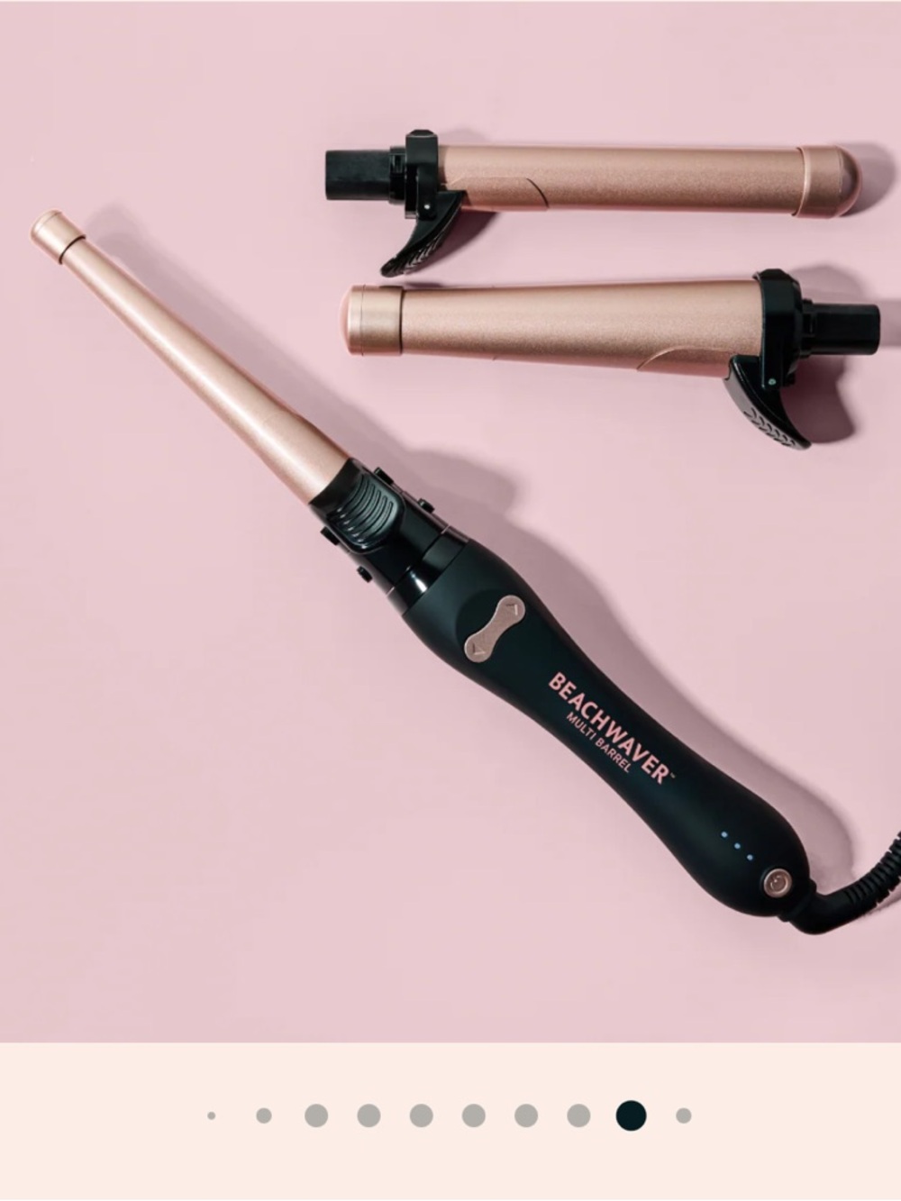 The Beachwaver Co. Multi Barrel Curling Wand in Rose Gold and Black